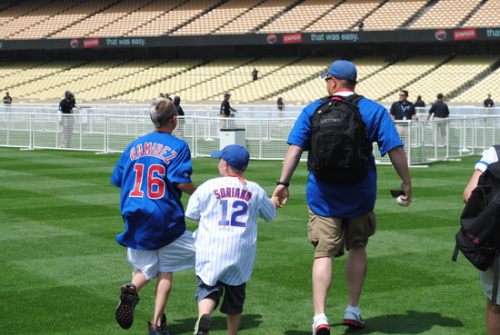Fans on Field in LA